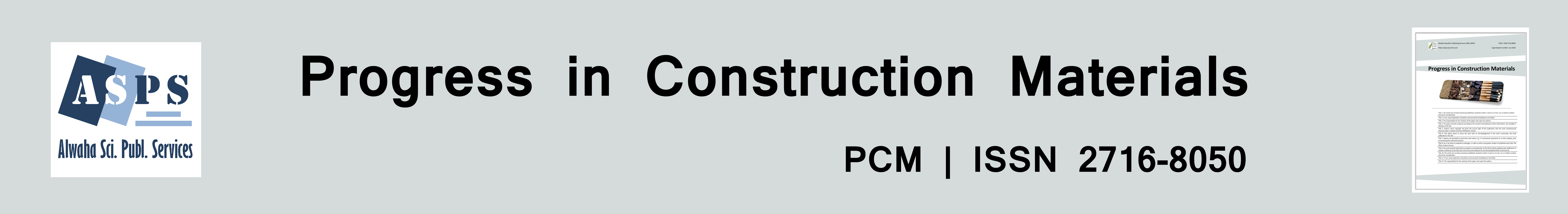 Progress in Construction Materials (PCM)